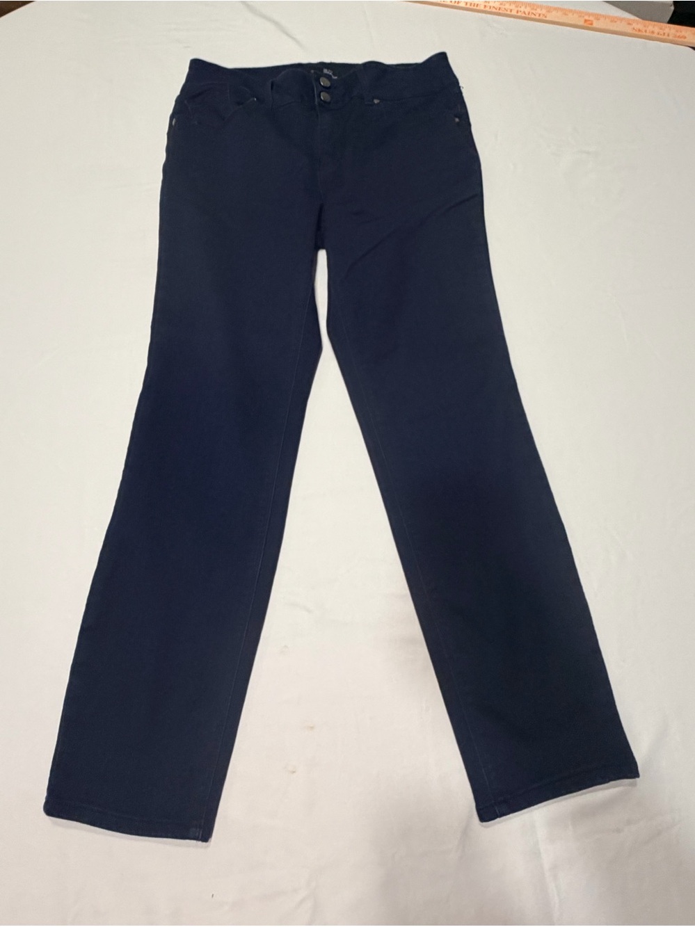 1822 Denim Dark Navy Blue Skinny Jeans Stretch Pants Size 14